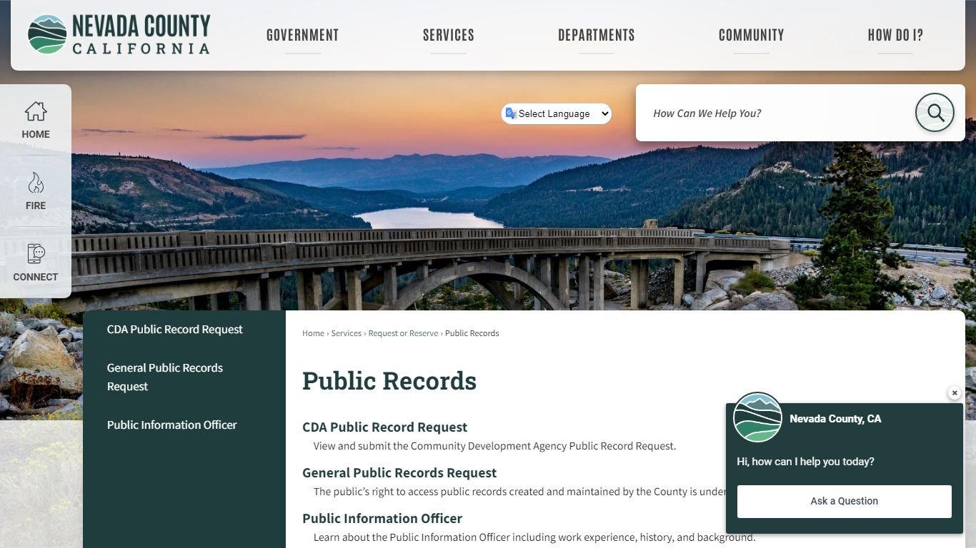 Public Records | Nevada County, CA